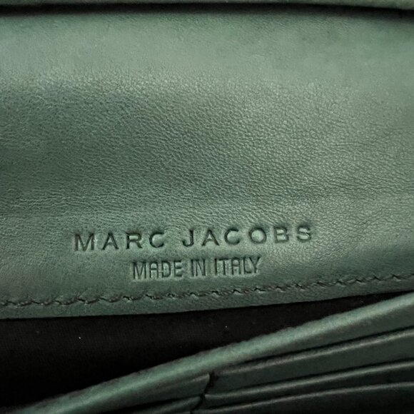 MARC JACOBS Green/Black Polka Dot Wallet Lambskin RARE Runway 2011 - Picture 5 of 7